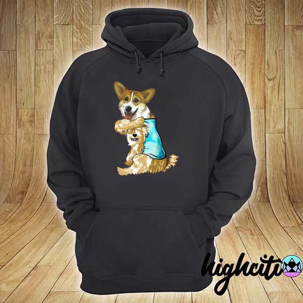 Dog Corgi Tattoos I Love Mom Shirt hoodie