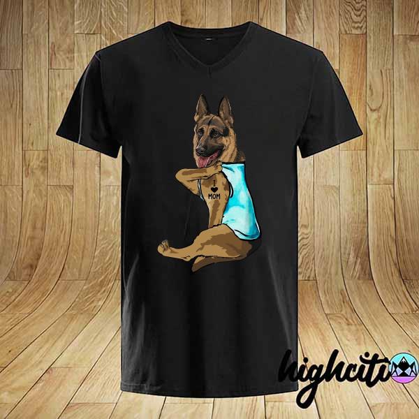 Dog Germanshepherd Tattoos I Love Mom Shirt