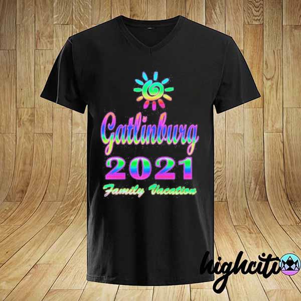 Gatlinburg Best Family Vacation 2021 Spiral Sun Rainbow T-Shirt