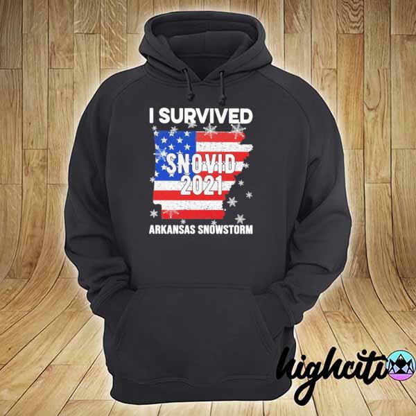 I Survived Snovid-2021 Arkansas Snowstorm American Flag Shirt hoodie