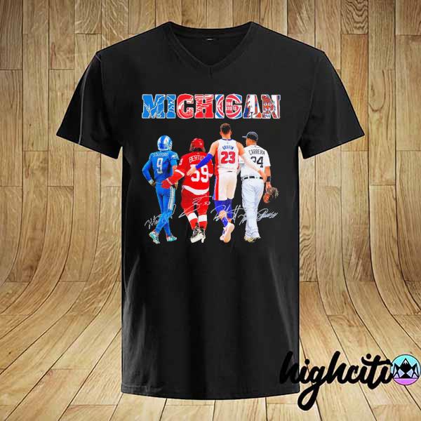 Michigan Stafford Bertuzzi Blake Griffin And Cabrera Signatures Shirt