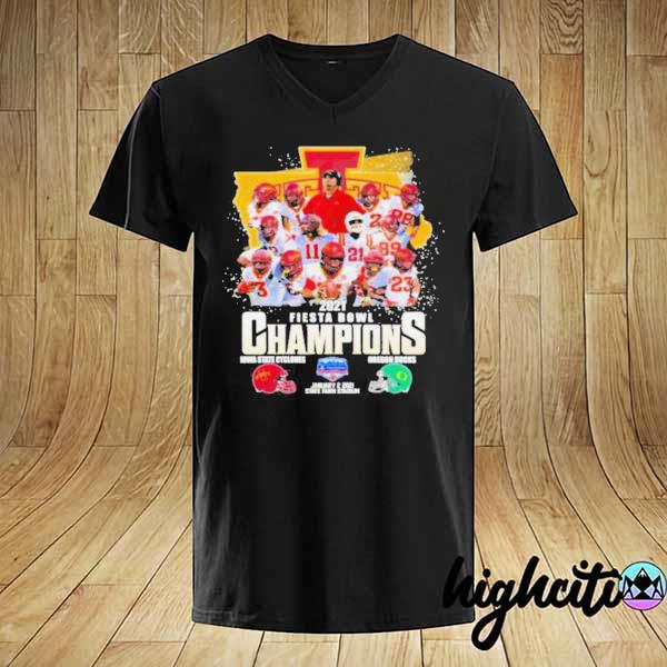 Official Iowa state 2021 fiesta bowl champions iowa state cyclones and oregon ducks shirt