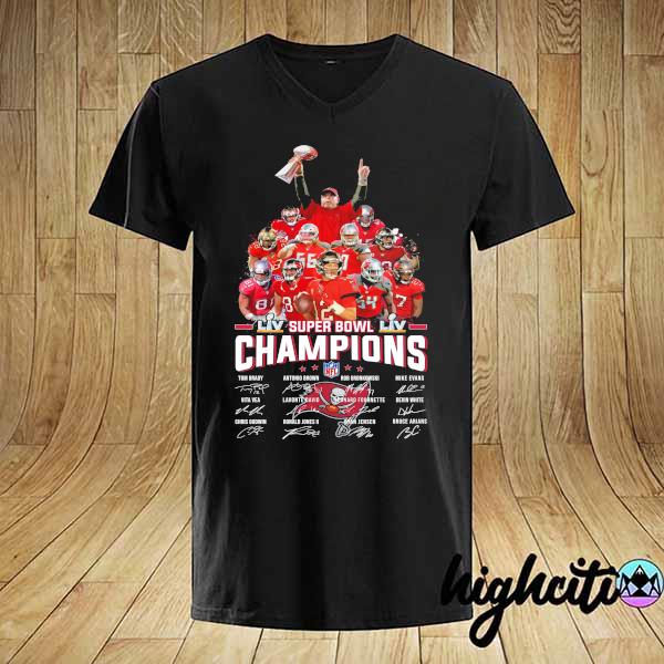 Official Super Bowl Champions Nfl Tampa Bay Buccaneers Signatures Shirt