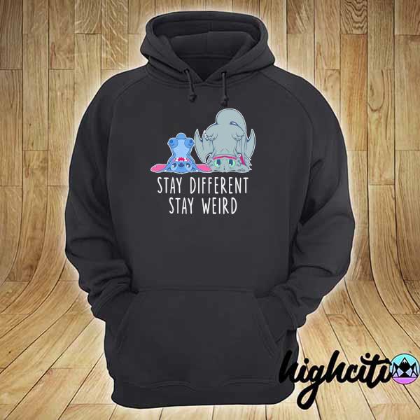 Official Toothless And Stitch Stay Different Stay Weird Shirt hoodie