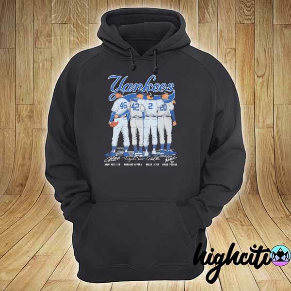 Official Yankees And Pettite Mariano Rivera Derek Jeter Jorge Posada Signatures Shirt hoodie