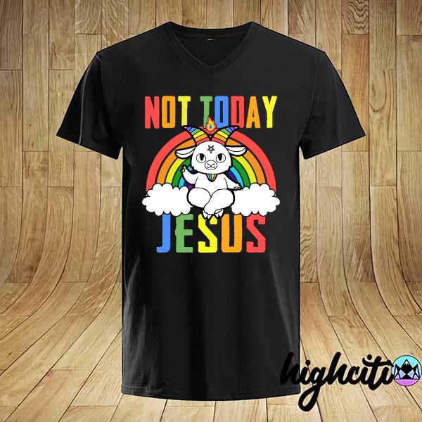 Satan Baphomet Lgbt Not Today Jesus Shirt