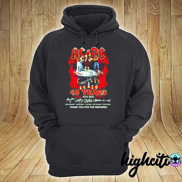 AcDc 48 Years 1973 2021 Thank You For The Memories Signature Shirt hoodie