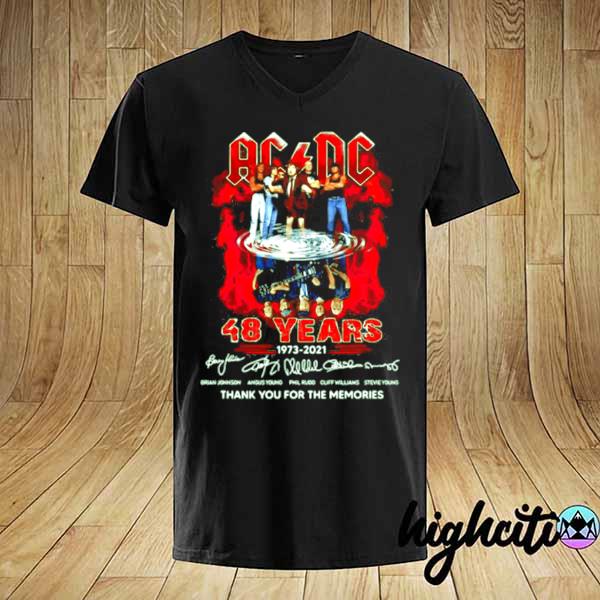 AcDc 48 Years 1973 2021 Thank You For The Memories Signature Shirt