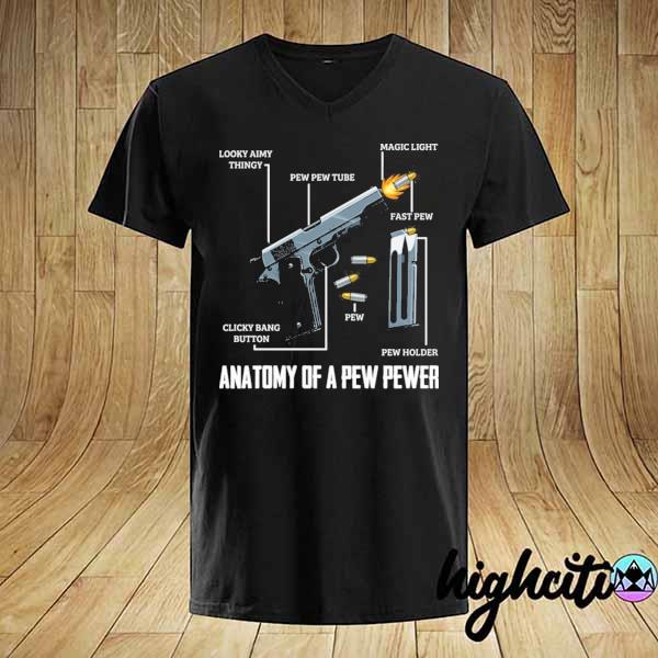 Anatomy of a pew pewer gun bullet armed shirt