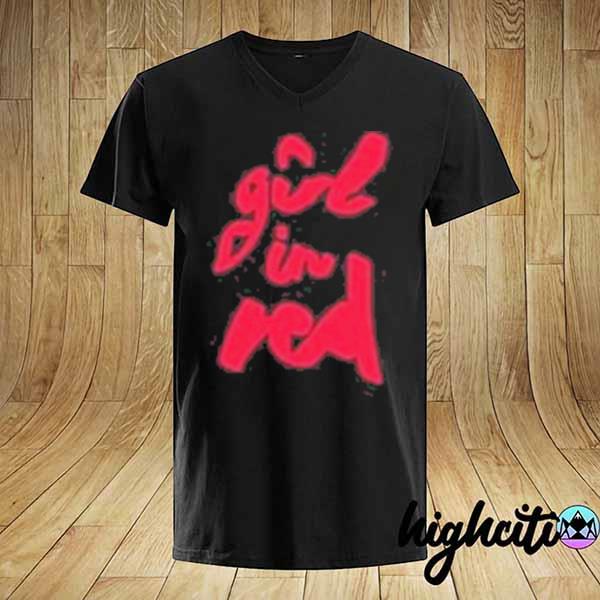 Girl In Red Logo Shirt