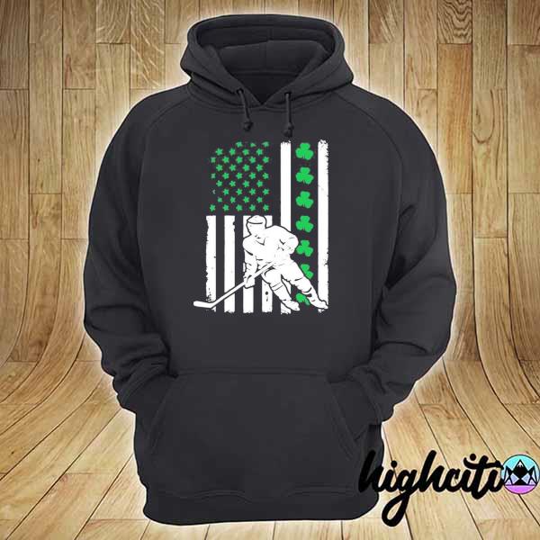 Irish American Flag Lucky Hockey St. Patrick’s Day Shirt hoodie