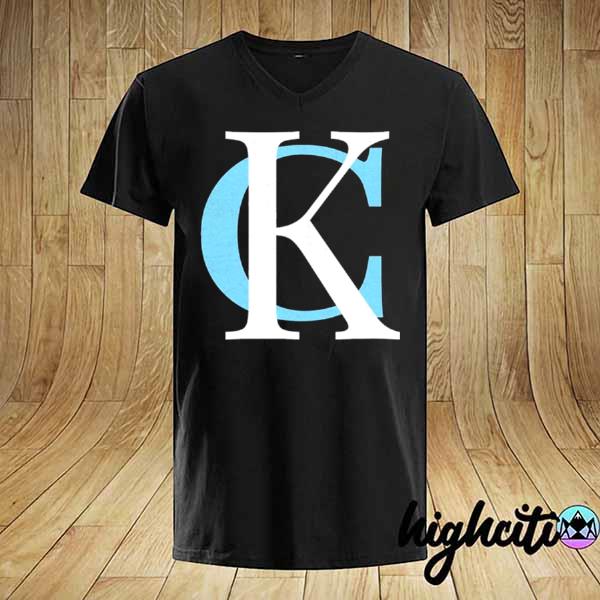 Kc Baby Blue & Royal Blue Kansas City Letters Kc Local shirt