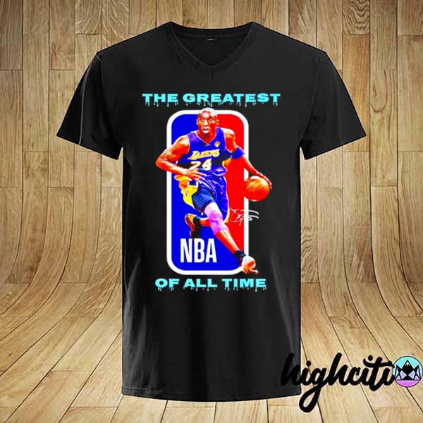 Kobe bryant the greatest of all time nba signatures shirt