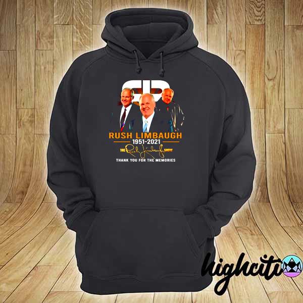 Legend Rush Limbaugh 1951-2021 signature thank you for the memories s hoodie