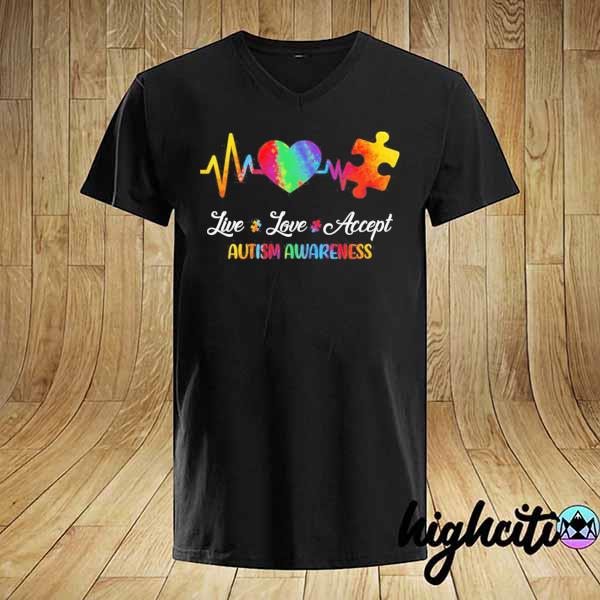 Live love accept autism awareness– autism youth shirt