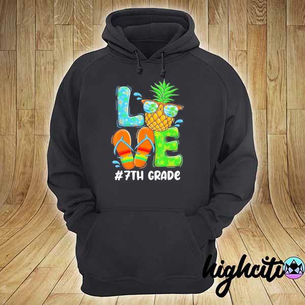 Love 7th grade teacher christmas in july summer vacation s hoodie