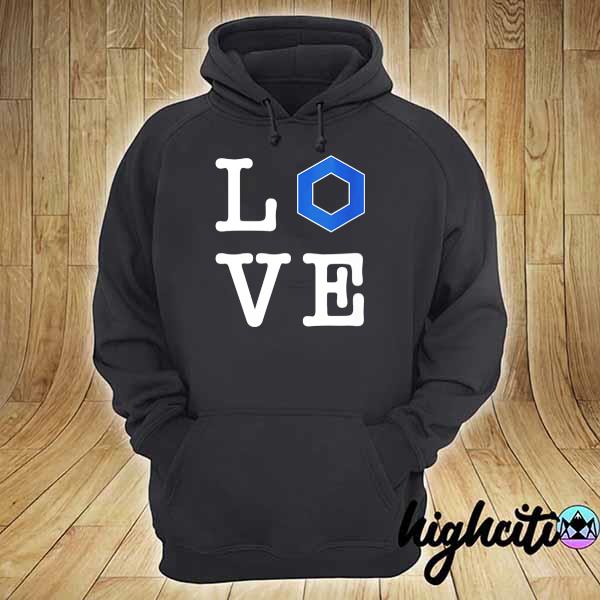 Love Chainlink Crypto Cryptocurrency Hodl Link Logo hoodie