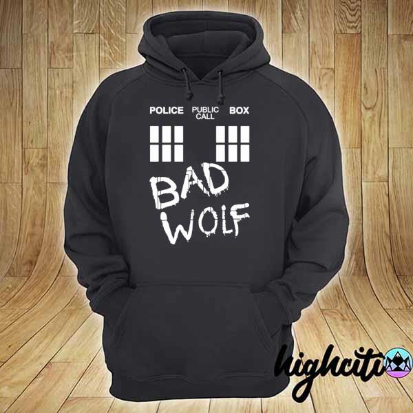 Official police public call box bad wolf s hoodie