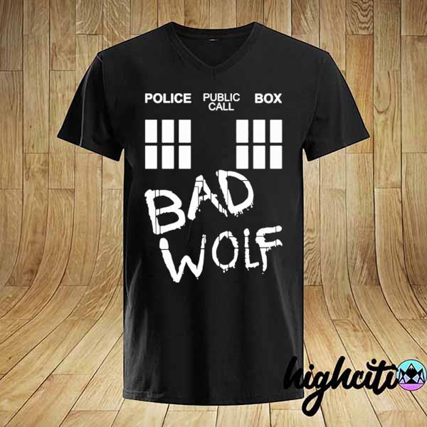 Official police public call box bad wolf shirt