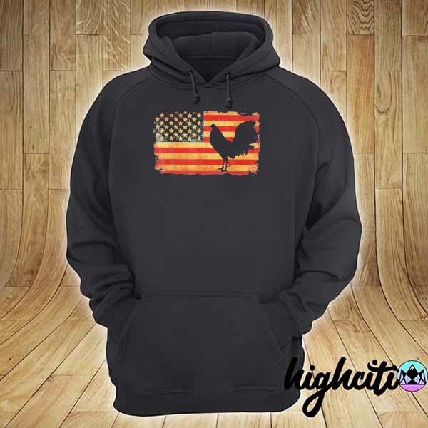 Official US Flag Cock Fight American flag s hoodie