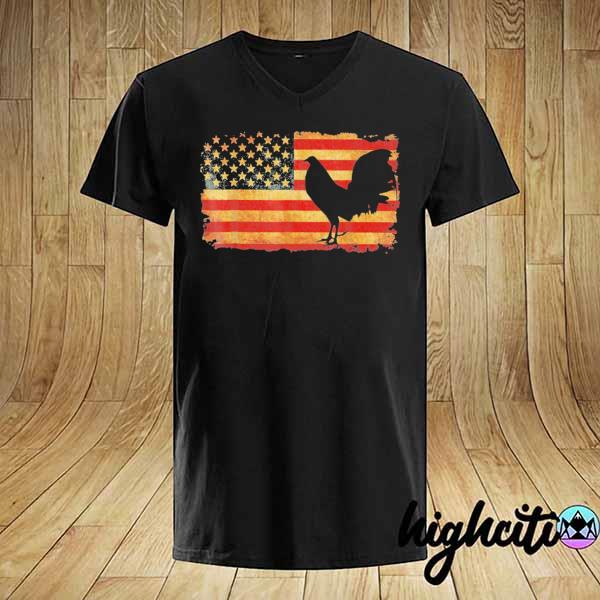 Official US Flag Cock Fight American flag shirt