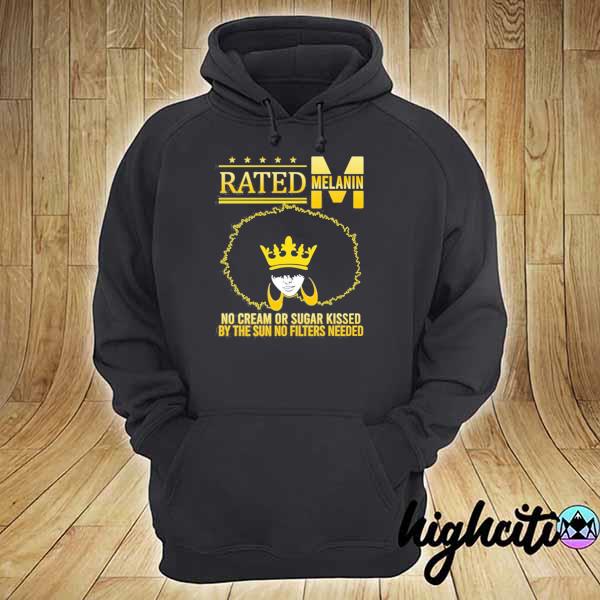 Rated melanin no cream or sugar afro black queen s hoodie