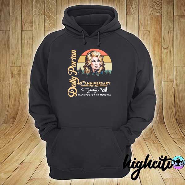 Vintage Dolly Parton 65th Anniversary 1956 2021 Thank You For The Memories Signature Shirt hoodie