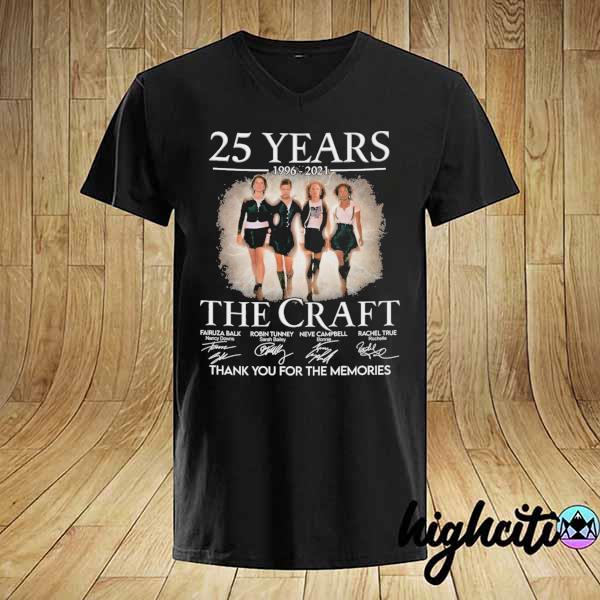 Awesome 25 years 1996 - 2021 the craft signatures thank you for the memories shirt