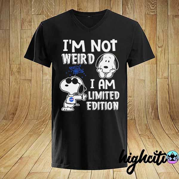 Awesome snoopy nasa i'm not weird i'm limited edition shirt