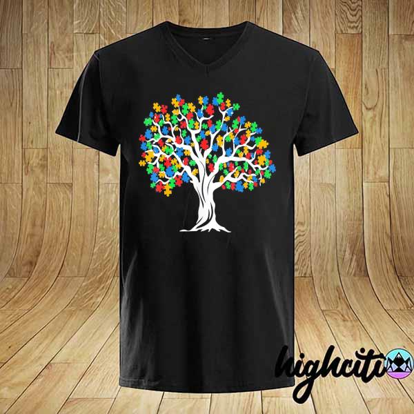 Awesome tree of life autism awareness month funny asd supporter gift shirt