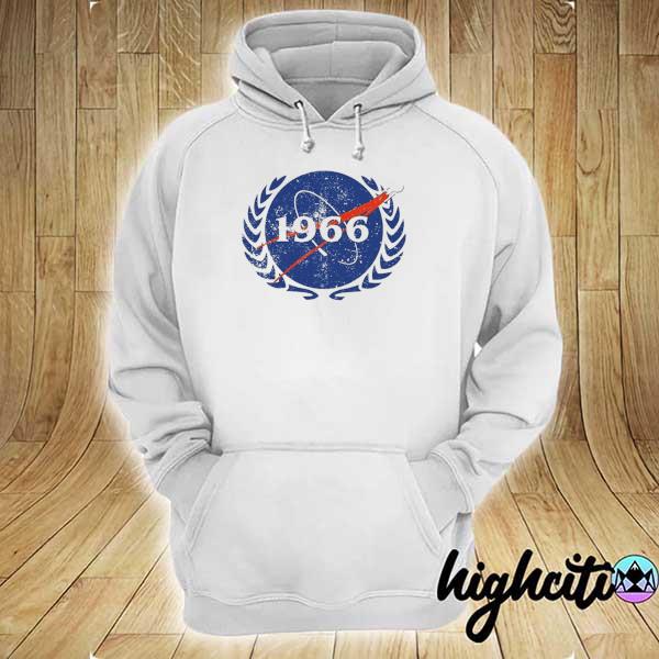 Blue Spaceship 1966 NASA Shirt hoodie