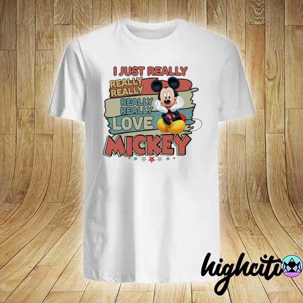 Disney I Just Really Really Really Love Mickey Vintage Shirt