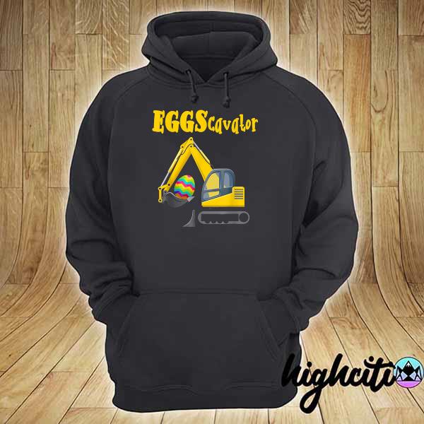 Eggscavator Excavator Digging Easter Eggs Hunting Boys hoodie