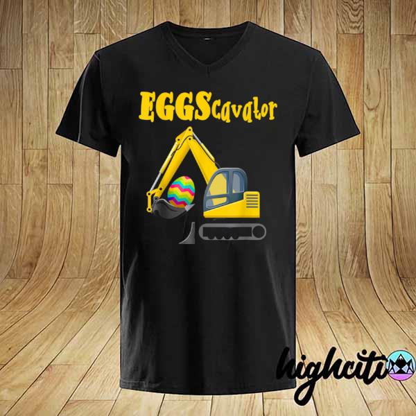 Eggscavator Excavator Digging Easter Eggs Hunting Boys shirt