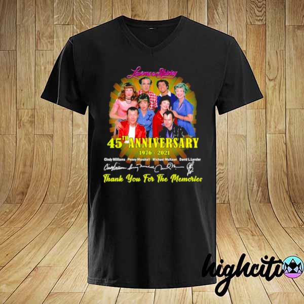 Laverme And Shirley 45th Anniversary 1976 2021 Thank You For The Memories Signature Shirt