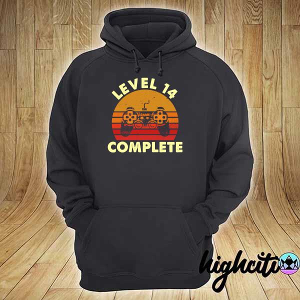 Level 14 Complete Vintage Celebrate 14th Wedding Shirt hoodie