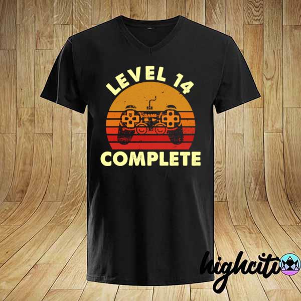 Level 14 Complete Vintage Celebrate 14th Wedding Shirt