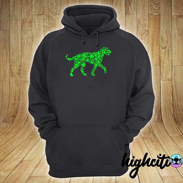 Shamrock leaf irish wolfhound dog st. patrick's day hoodie