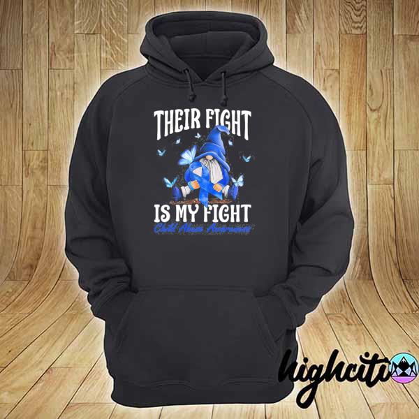 Their fight is my fight child abuse awareness gnomes s hoodie