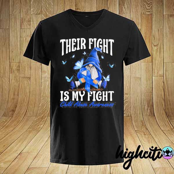 Their fight is my fight child abuse awareness gnomes shirt