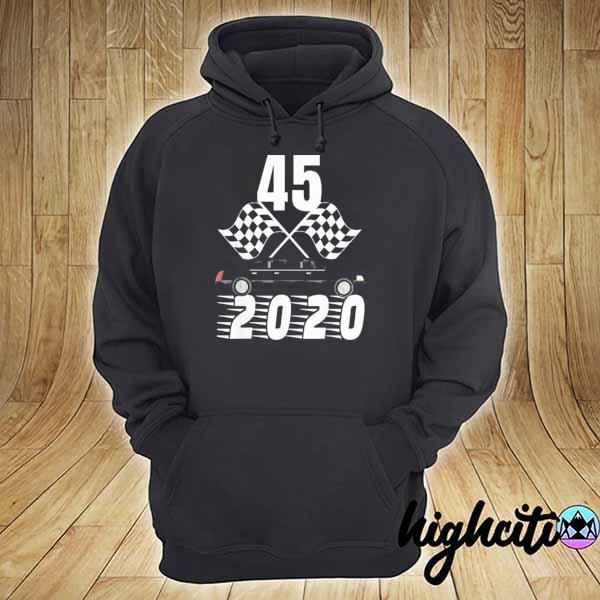 Trump limo checkered flag 2020 race hoodie