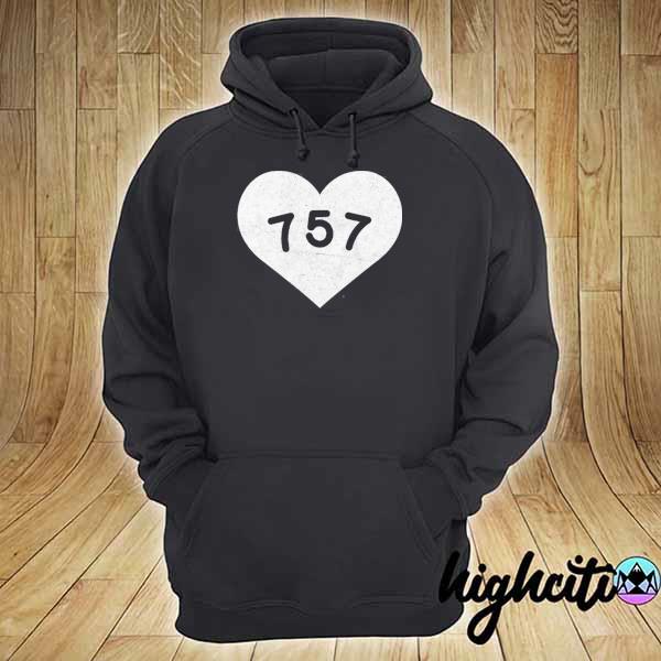 Virginia area code 757 heart state gift s hoodie