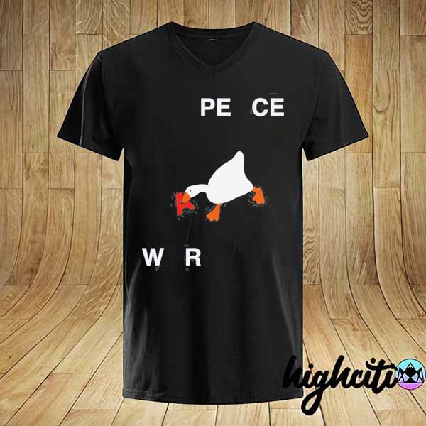 War peace duck goose rebel funny indie minimal ironic shirt