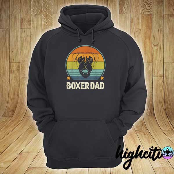 Boxer Dog Dad Vintage Fathers Day Shirt hoodie