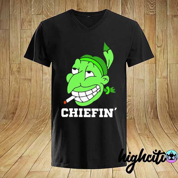 Chiefin smoke weed funny smoking native americans shirt