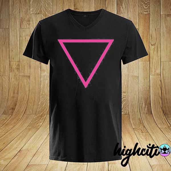 Gay and lesbian pride pink triangle lgbtq holocaust symbol shirt