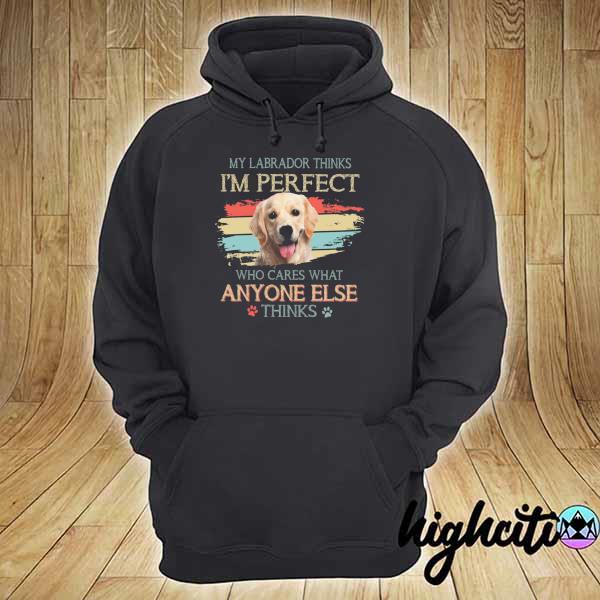 My Labrador Thinks I'm Perfect Who Cares What Anyone Else Thinks Vintage Retro Shirt hoodie