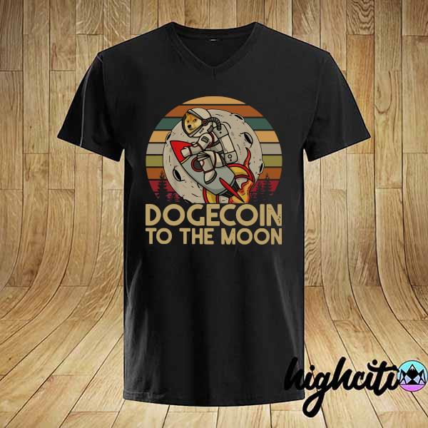 Official Dogecoin To The Moon Vintage Shirt