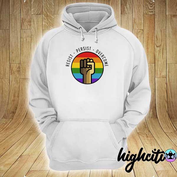 Official lgbt resist persist overcome hoodie