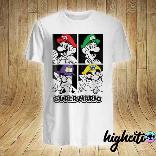 Super Mario four rivals portraits graphic shirt